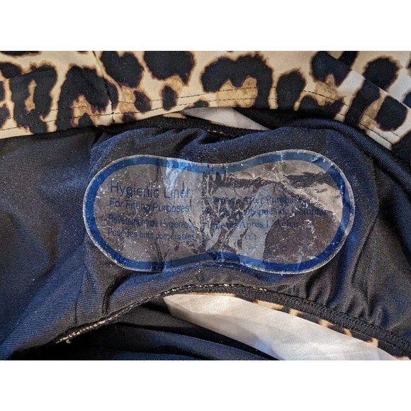 Size 16, WOMEN'S LEOPARD-PRINT CUTOUT TIE ONE-PIECE SWIMSUIT - Picture 6 of 6